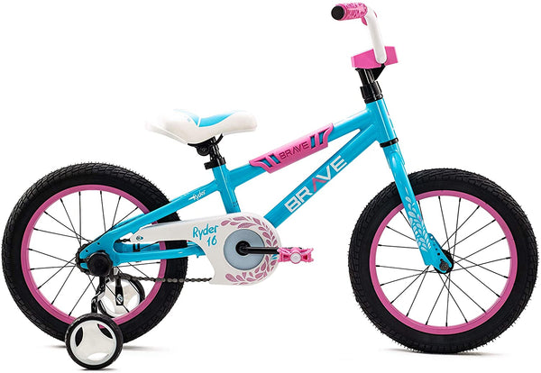 Brave Freestyle BMX Kids Bike for Boys and Girls, 16 inch with Training Wheels, in Multiple Colors. Lightweight Aluminum Frame, Easy to Ride!
