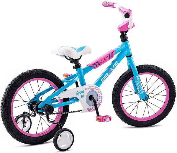 Brave Freestyle BMX Kids Bike for Boys and Girls, 16 inch with Training Wheels, in Multiple Colors. Lightweight Aluminum Frame, Easy to Ride!